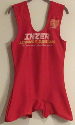 $140 • Buy Inzer HardCore Squat Suit 33 Red LU (Straps Shortened 2 ) Discontinued Color!