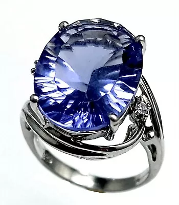 R1081P Classic Mt. St. Helens Purple Helenite OV.4.68Ct Sterling Silver Ring • $55