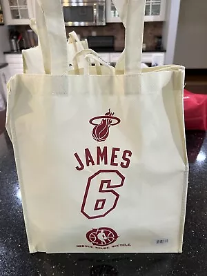 Miami Heat Lebron James Large Reusable Tote Bag  • $7.99