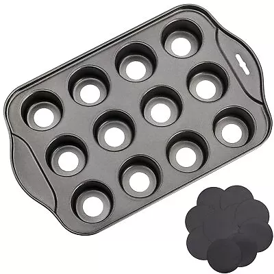 12 Cavity Mini Cheesecake Pan With 24 Pieces Removable Bottom • $24.17