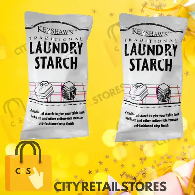 2 X Traditional Laundry Starch Easy Clothes Washing Fabric Ironing Crisp Crease • £12.98