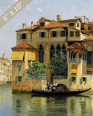 Venice Italy Plaza Vintage Painting Giclee Print 8x10 On Fine Art Paper • $14.99