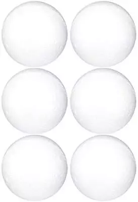 Smooth Foam Balls Craft Supplies 3-Inch White 6-Pack • $24.68