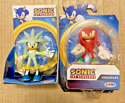 SILVER & KNUCKLES Sonic The Hedgehog Jakks Pacific 2.5  Action Figures • $29.99