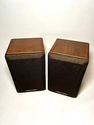 Realistic Minimus 7W Speakers #40-2039B Real Walnut Veneer Clean & Tested Japan • $89.95