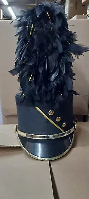 Used Black And Gold Marching Band Shako Hat Size Medium • $30