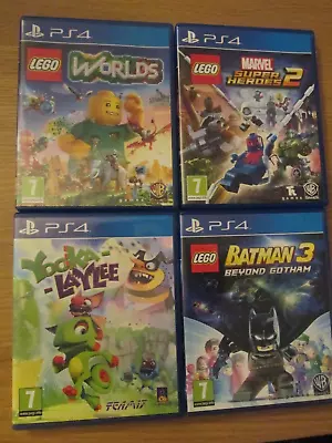 PS4 Games Bundle Lego Worlds Marvel Superheroes 2 Yooka Laylee Batman 3 Gotham • £19.99