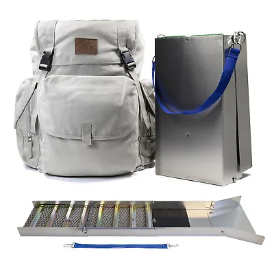 ASR Outdoor Aluminum Folding Sluice Box For Gold Prospecting Backpack Set Khaki • $174.73