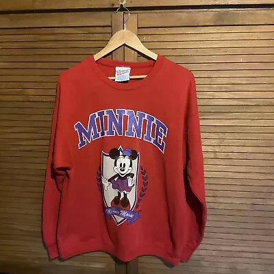 Vintage Minnie Mouse Disney Sweatshirt Size Women’s Large - Haynes - Made In USA • £19.99