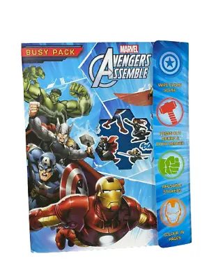 Marvel Avengers Assemble Boom Colouring Pad Busy Pack Sticker Activity Book • £3.49