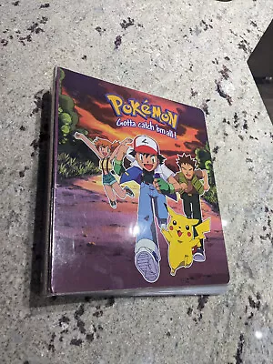 Vintage 1999 Plymouth 3 Ring Card Binder Nintendo Pokemon Pikachu Ash • $125