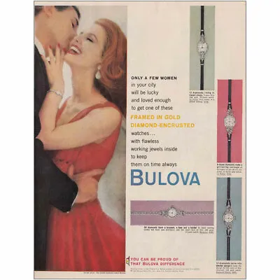 $8.50 • Buy 1959 Bulova Watches: Only A Few Women In Your City Vintage Print Ad