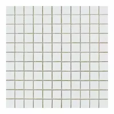 1 X 1 Thassos White Marble Polished Mosaic Tile • $29.99