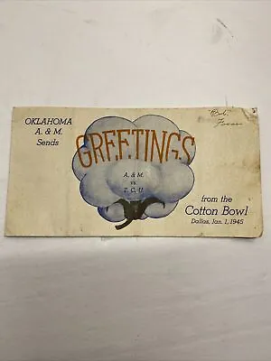 1945 Cotton Bowl A  & M  Vs Texas Program • $300
