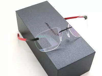 McLaren Super Series MLSUPO21 C02 Matte Black-Red Rimless 55mm Eyeglasses • $213.74