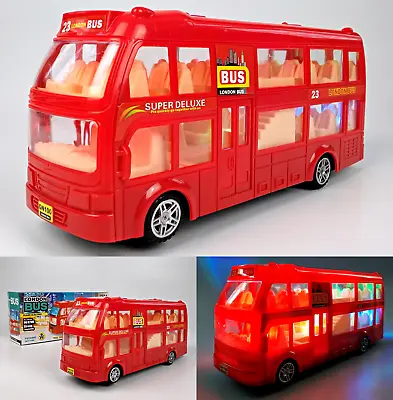 £12.49 • Buy London Bus Double-Decker Music Light City Tour Kids Toy Taxi Car Xmas Gift NEW