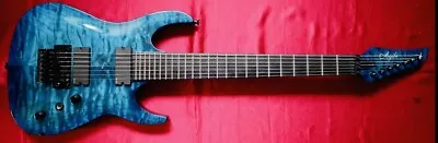 AGILE INTERCEPTOR PRO 727 7 String Guitar Blue Quilt • $599.99