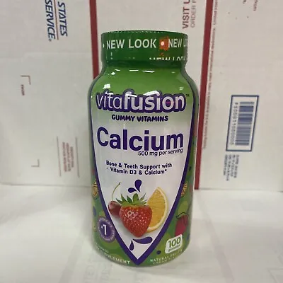 Vitafusion Chewable Calcium Gummy Vitamins Fruit And Cream Flavored 100 Ct 01/25 • $14.95