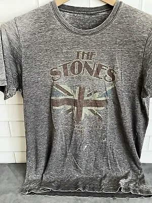Vintage Rolling Stones T-Shirt North American Tour 1981 Adult Small Gray Rare • $12