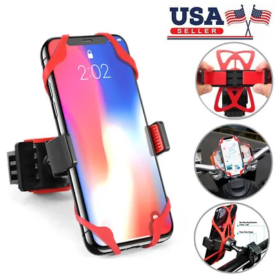 Bicycle Motorcycle MTB Bike Handlebar Silicone Mount Holder For Cell Phone GPS • $4.90