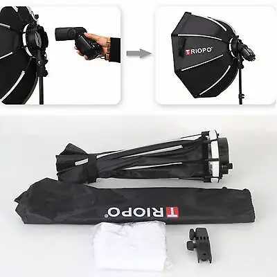 TRIOPO 65cm Octagon Umbrella Outdoor Flash Photo Softbox For Godox Speedlite 1PC • £46.74
