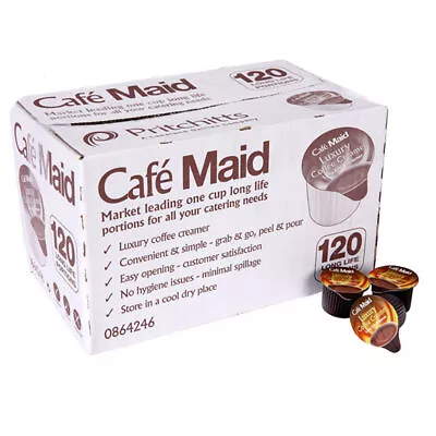 Cafe Maid Luxury Coffee Creamer Pots 12ml Pack Of 120 A02082 • £21.85