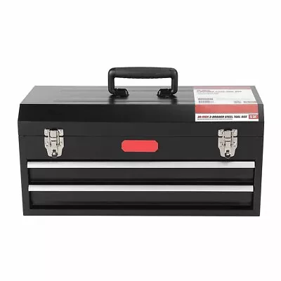 20-inch 2-Drawer Tool Box Tool Chest With Flip-up Lid Black Steel • $31.55