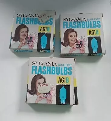 Sylvania Flashbulbs AG1B Blue Dot NOS New Old Stock Boxed 28 Flashes  • $11