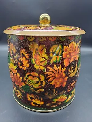 Daher Floral Tin Canister England • $16