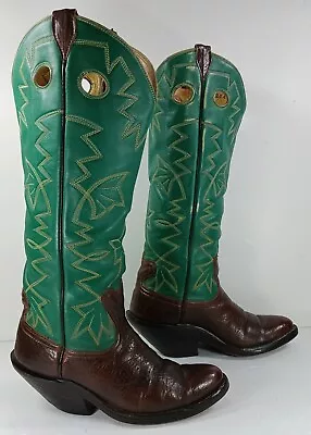 Vintage Cowboy Boots Mens 7.5 D  Bowman's Wilson Boot Hand Made Western Leather  • $199.99