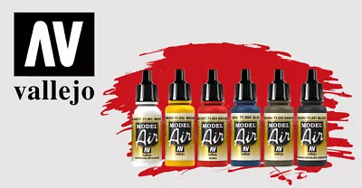 Model Air Matt Acrylic Colours Water-based For Airbrushes By Vallejo ~ 17mls • £2.98