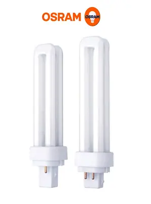 Osram Dulux D/ Dulux D/E (2pin Or 4pin) Double Turn CFL Lamps (10w/13w/18w/26w) • £13.79