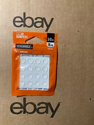 7 Pkgs Everbilt Clear Round Bumpers 3/8  16pks Self Adhesive NIP • $19.99