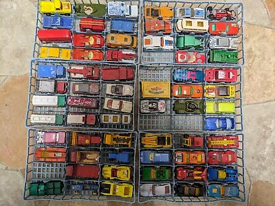 Vintage Matchbox Lesney Super Fast Lot With 72 Car Deluxe Case Lot Of 66 Cars • $40