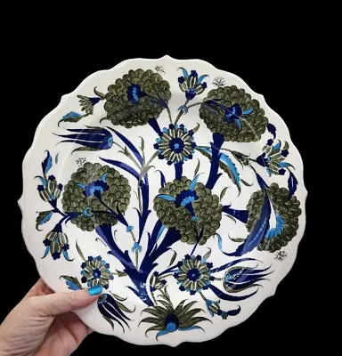 Vintage Victoria And Albert Museum Fettah Ceramic Hanging Plate Turkish Pottery • $49.99