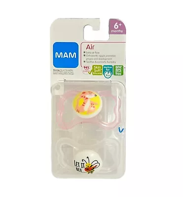 MAM Air Orthodontic Pacifier Let It Bee 2-Pack Size 6+ Months • $8.95