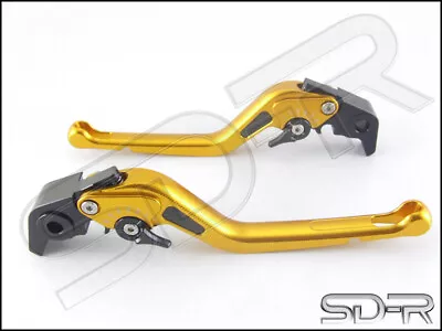 Kawasaki Z900RS 2018-2024 Carbon Fiber Inlay Long SDR Adjustable Levers Gold • $139.90