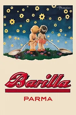 Barilla Pasta Kids Looking Stars Pastina Soup Food Vintage Poster Repro FREE S/H • $17.90