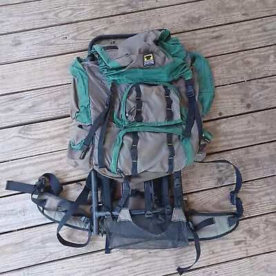 Mountainsmith External Frame Backpack Green & Gray Pack Camping Hiking Bag • $74.97