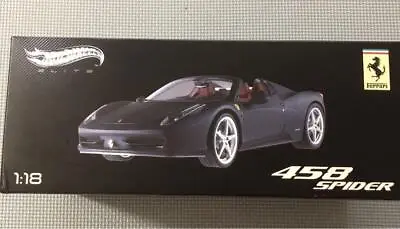 Hot Wheels Elite 1/18 Ferrari Spider 458 Italia Black Limited 5000 Japan • $438.65