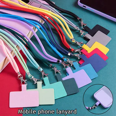 Universal Crossbody Nylon Patch Phone Lanyards Mobile Strap Lanyard Adjustable+ • $1.51