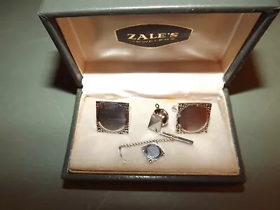 $12 • Buy Vintage Zales Jewelers Men's Cufflink Set In Orig Box
