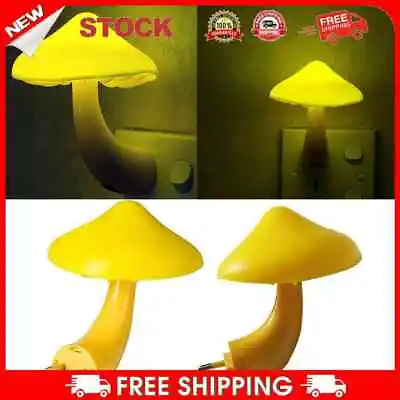 £3.87 • Buy LED Night Light Mushroom Wall Socket Lamp EU Plug Warm White Light-control 