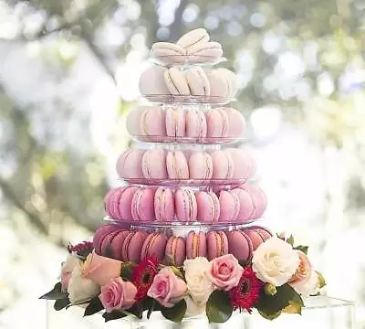 Macaron Cupcake Stand 6 Tier Large Macaron Dessert Tower Display Round Cupcake • $68