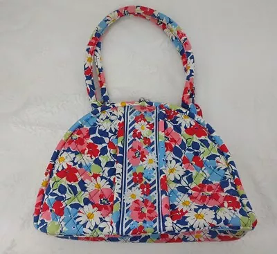 Vera Bradley Eloise Satchel Summer Cottage Pattern Kiss Lock Handbag Purse • $42.95