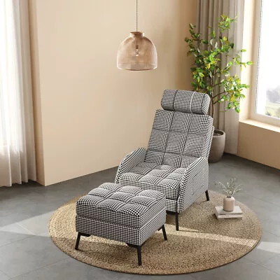 Leisure Recliner Armchair Sofa Home LoungeChair Reclining Gaming Cinema+Footrest • £239.95