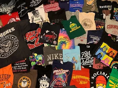 $22.99 • Buy 3 Graphic T-Shirt Lot Random VTG Rap Music Movies Pop Culture Sport S M L XL XXL