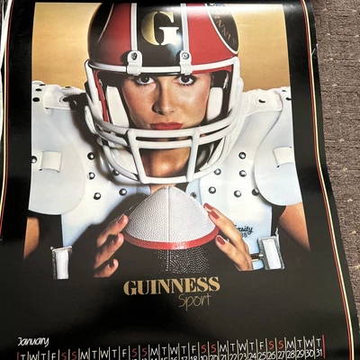 £10 • Buy GUINNESS SPORT 1985 Calendar - Rare, All 12 Panes