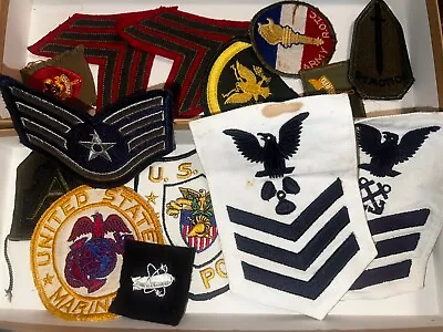 Lot Of 14 Vintage Military Marines Patches Mixed Look Salvaged Patches • $38.80