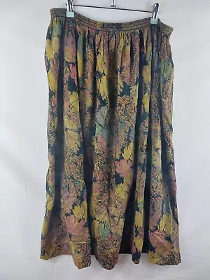 Liberty Womens Vintage Floral Pattern Stretch Waist Maxi Skirt (152-00006) • £28